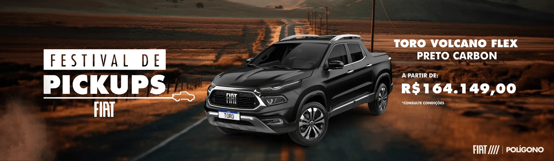 Festival de Picapes FIAT - Toro Volcano Flex em Oferta